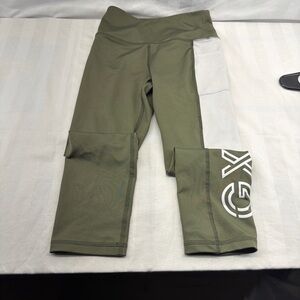 Kids Olive and White Leggings
